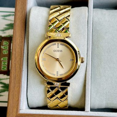 Đồng Hồ Nữ Guess GW0613L2 Quilted Gold Tone Watch 34mm