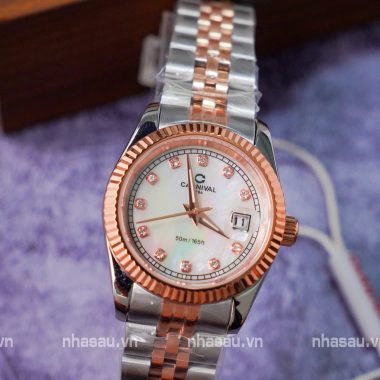 Đồng Hồ Nữ Carnival 8131L-CH-TK ( Xà cừ trắng )