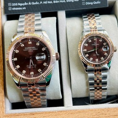 Đồng Hồ Cặp Carnival Nam 8131G -  Nữ 8131L
