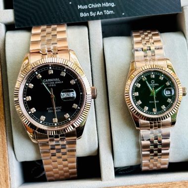 Đồng hồ Couple Carnival Nam 8131G - Nữ 8131L