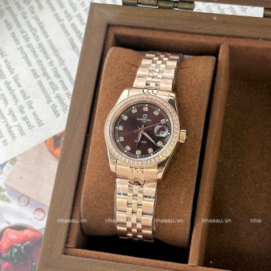 Đồng Hồ Carnival – Nữ 8131L2 Mặt Nâu Viền Đá
