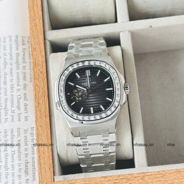 ĐỒNG HỒ CARNIVAL 8128G Mặt Xám Viền Đá