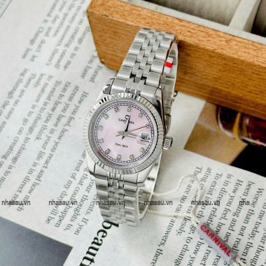 Đồng Hồ Carnival – Nữ 8131L Mặt Xà Cừ Hồng