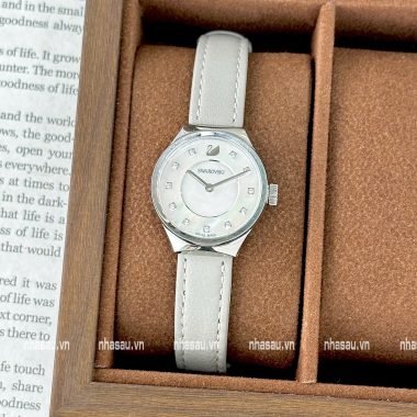 Đồng Hồ Nữ Swarovski Dreamy Watch Leather Strap 5219457 Màu Xám