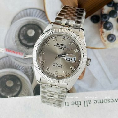 Đồng Hồ Carnival Nam 8131G Mặt Xám