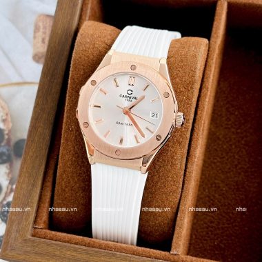 Đồng Hồ Nữ Carnival 8168L Mặt Trắng