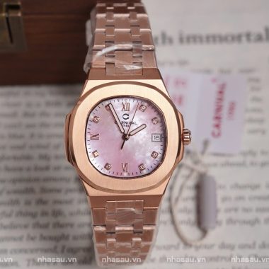 Đồng Hồ Nữ Carnival 8160L Mặt Xà Cừ Hồng
