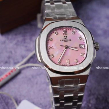 Đồng Hồ Nữ Carnival 8160L-VT-HK ( Xà cừ hồng )