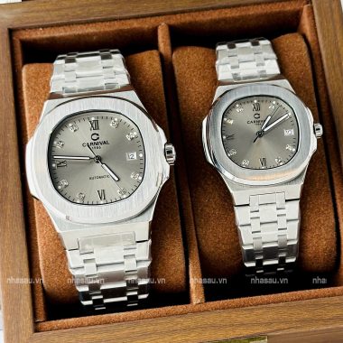 Đồng Hồ Carnival Couple 8160G Nam – 8160L Nữ Mặt Xám