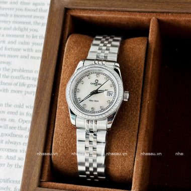 Đồng hồ nữ carnival 8131L2 xà cừ trắng