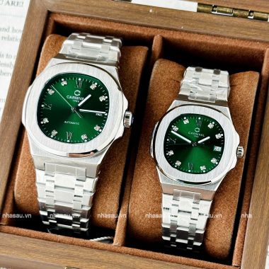 Đồng Hồ Carnival Couple 8160G Nam – 8160L Nữ Mặt Xanh Lá
