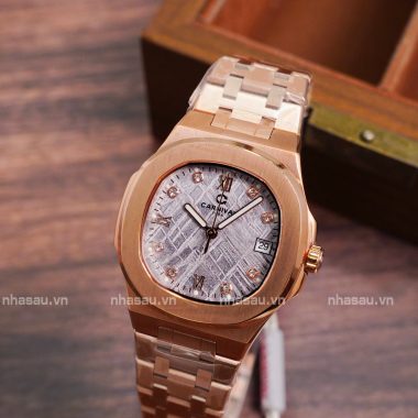 ĐỒNG HỒ Nữ Carnival 8160L Rosegold mặt thiên thạch