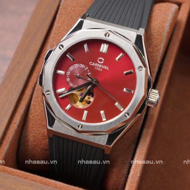 Đồng Hồ Carnival Nam 8189G Mặt Đỏ