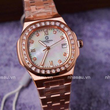 Đồng Hồ Nữ Carnival 8160L2-VH-TK ( Xà cừ trắng )