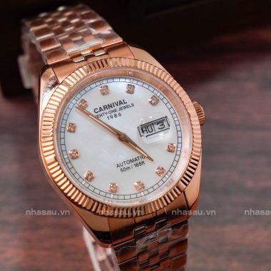 Đồng hồ Nam Carnival 8131G-VH-TK ( Xà cừ trắng )