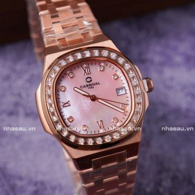 Đồng Hồ Nữ Carnival 8160L2-VH-HK ( Xà cừ hồng )