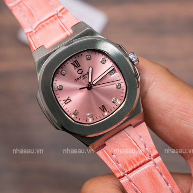 Đồng Hồ Nữ Carnival 8160L Dây Da Mặt Hồng