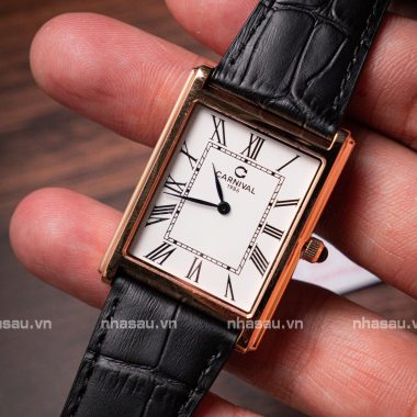 Đồng Hồ Carnival Nam 8231G Viền Rosegold Mặt Trắng